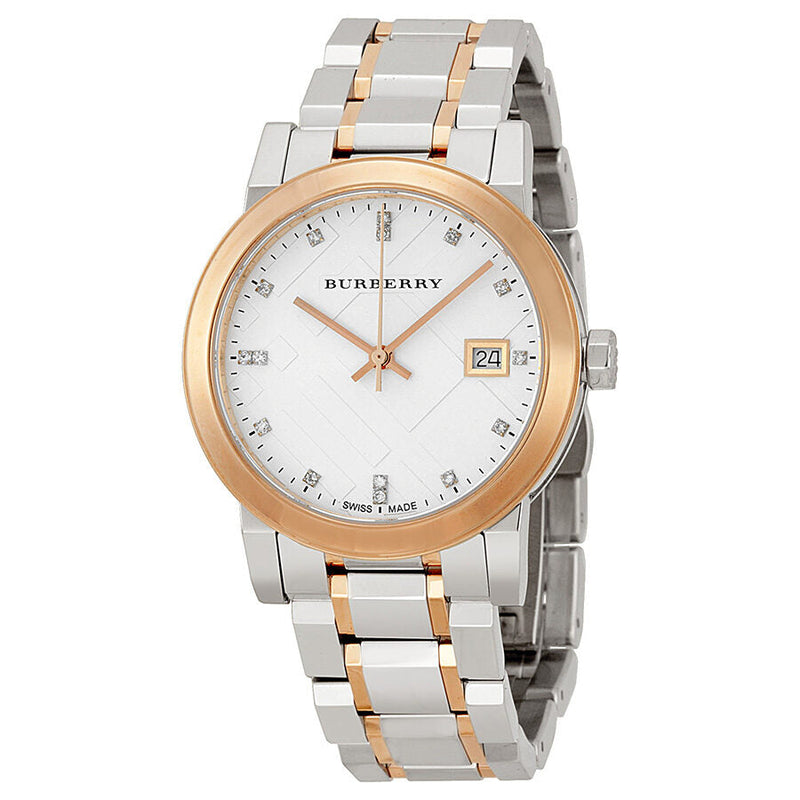 Burberry Silver Dial Two-tone Ladies Watch BU9127 - Watches of New Zealand