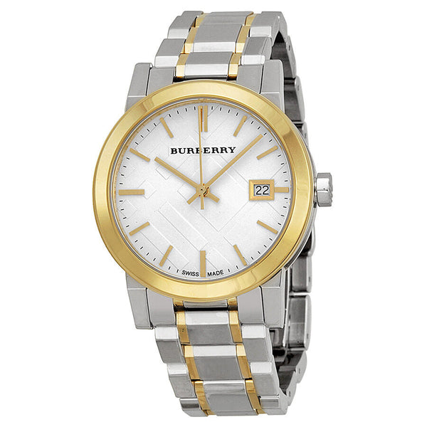 Burberry Silver Dial Two-tone Silver and Gold-tone Bracelet Ladies Watch BU9115 - Watches of New Zealand