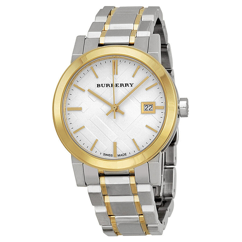 Burberry Silver Dial Two-tone Silver and Gold-tone Bracelet Ladies Watch BU9115 - Watches of New Zealand