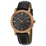 Burberry Taupe Check Pattern DialBrown Leather Strap Men's Watch BU9013 - Watches of New Zealand