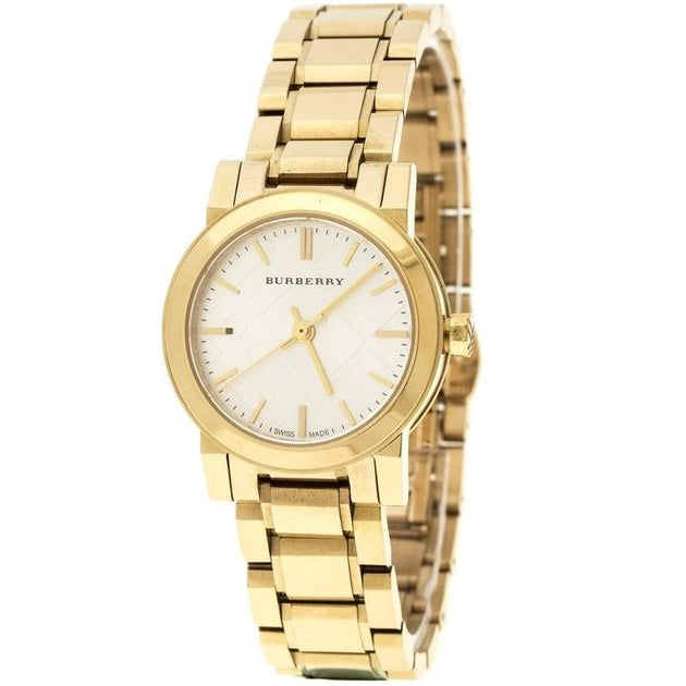 Burberry The City White Dial Gold Women's Watch BU9203