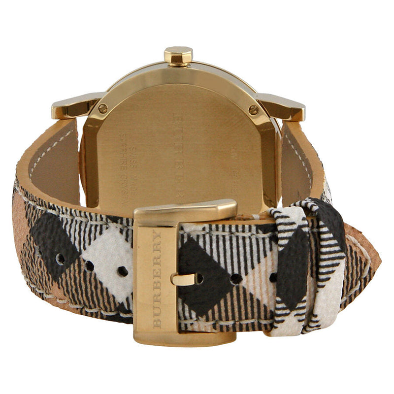 Burberry The City Champagne Dial Haymarket Check Strap Unisex Watch BU9026 - Watches of New Zealand #3