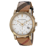 Burberry The City Chronograph White Dial Haymarket Check Unisex Watch BU9752 - Watches of New Zealand