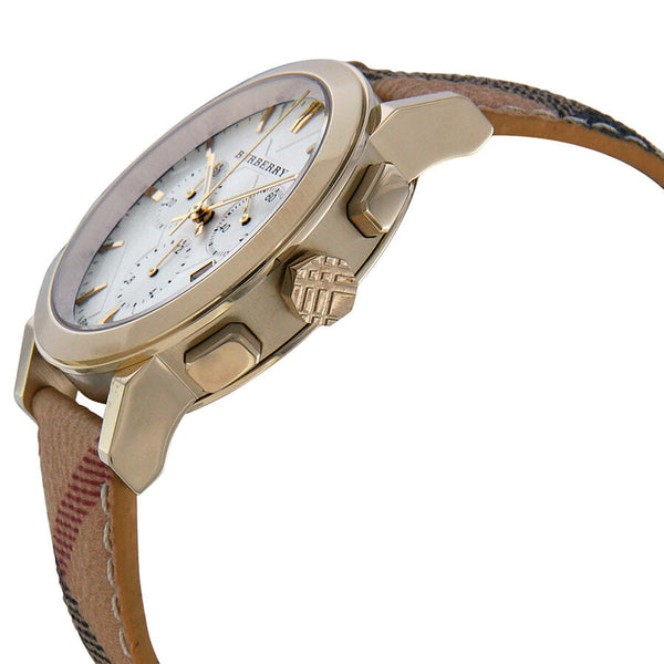 Burberry The City Chronograph White Dial Haymarket Check Unisex Watch BU9752 - Watches of New Zealand #2