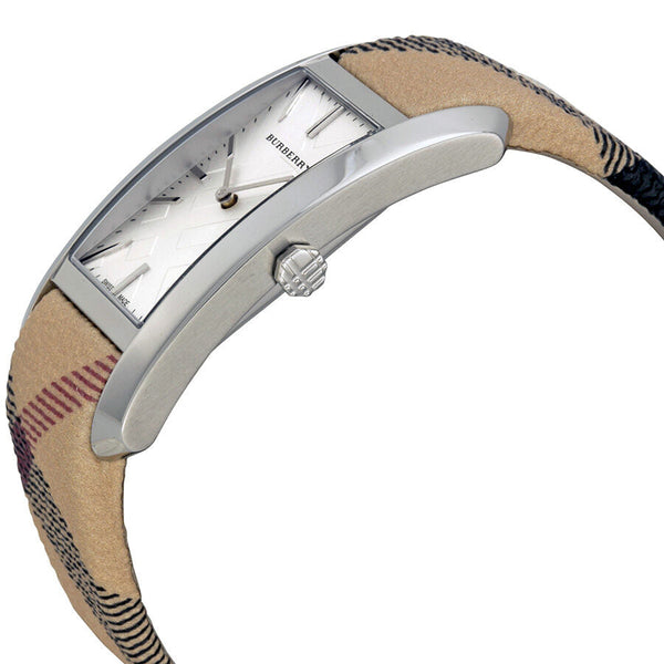 Burberry The Pioneer Silver Check-stamped Dial Haymarket Check Ladies Watch BU9406 - Watches of New Zealand #2