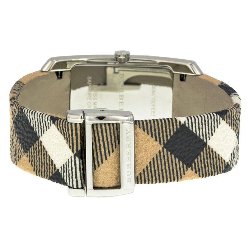 Burberry The Pioneer Silver Check-stamped Dial Haymarket Check Ladies Watch BU9406 - Watches of New Zealand #3