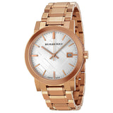 Burberry White Check Pattern Dial Rose Gold-plated Unisex Watch BU9004 - Watches of New Zealand