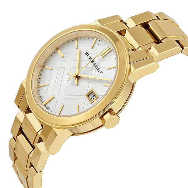 Burberry White Dial Gold-tone Ladies Watch BU9103 - Watches of New Zealand #2
