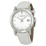 Burberry White Impressed Check Dial White Leather Strap Ladies Watch BU9128 - Watches of New Zealand