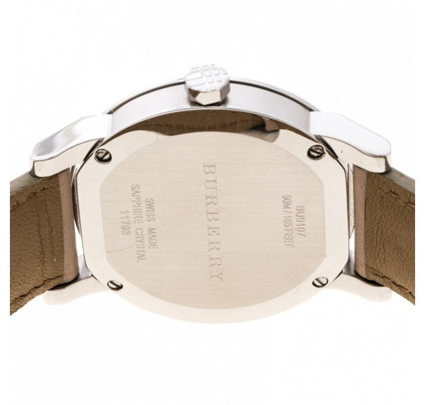 Burberry Women's Large Check Tan Leather Strap Women's Watch BU9107 - Watches of New Zealand #2