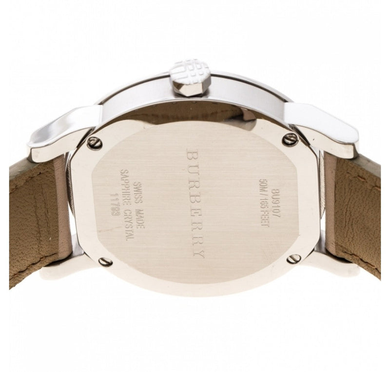 Burberry Women's Large Check Tan Leather Strap Women's Watch BU9107 - Watches of New Zealand #2