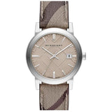 Burberry Brown Dial Brown Chequered Leather Strap Watch For Unisex Unisex Watch  BU9029 - Watches of New Zealand