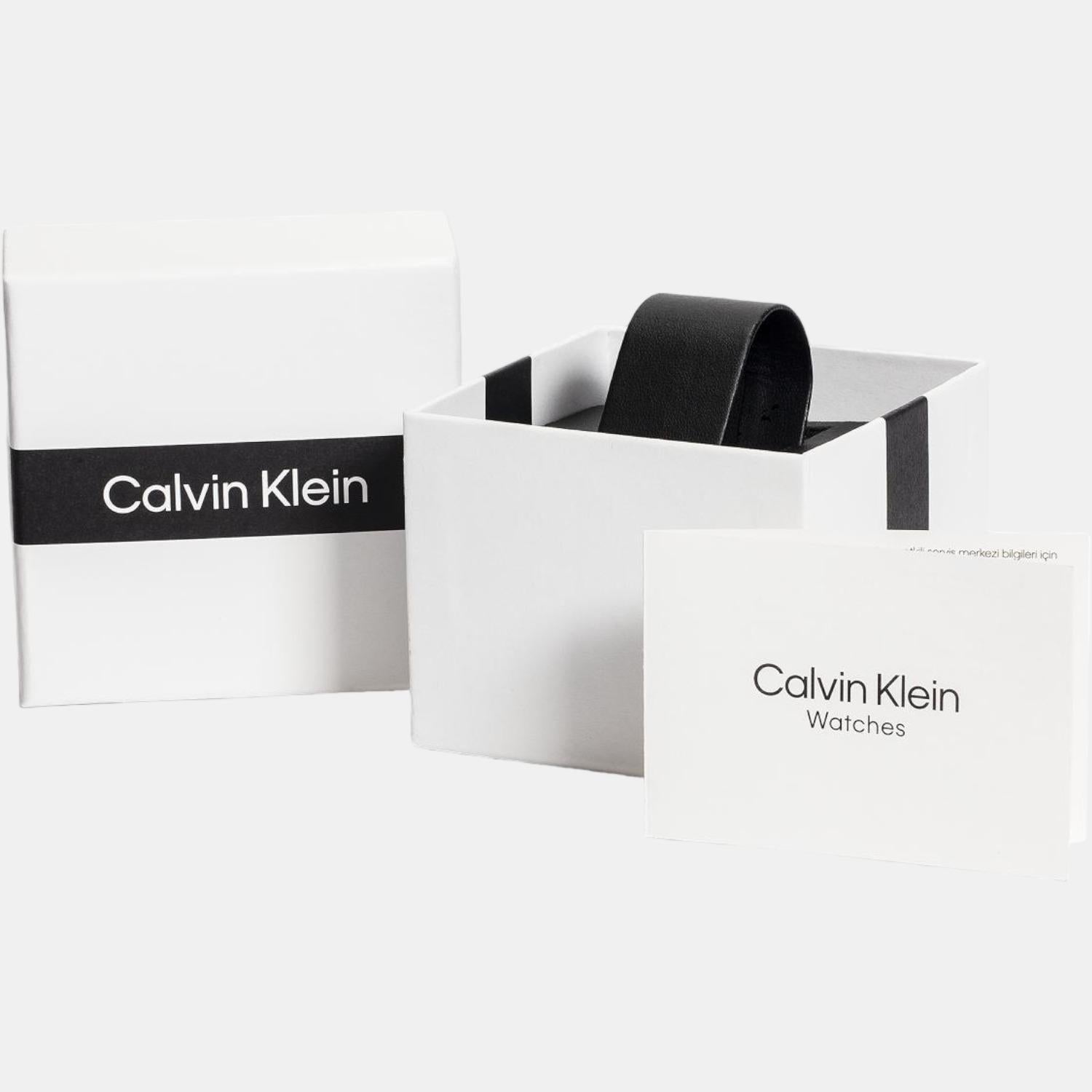 Calvin Klein watch packaging with white gift box and branded presentation
