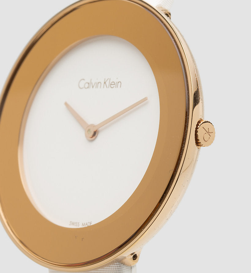 Calvin Klein Chic White Leather Women's Watch K7N236K2