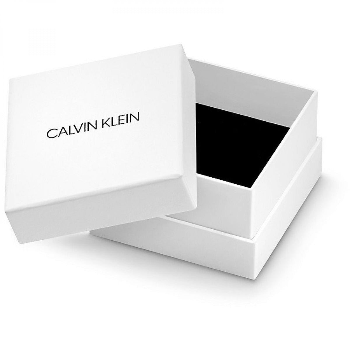 Calvin Klein branded white watch box packaging