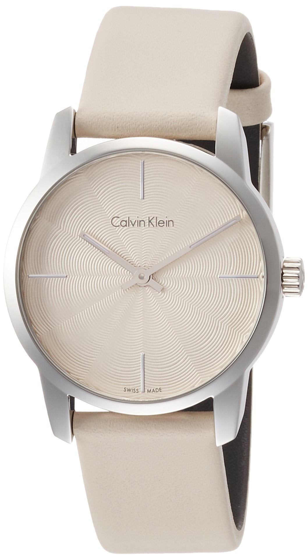 Calvin Klein City Quartz Beige Dial Ladies Watch K2G231XH