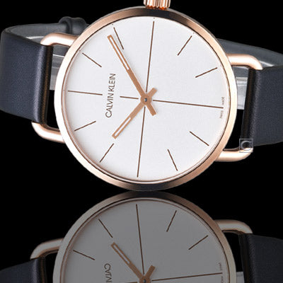 Calvin Klein Even K7B216C6 watch shown from above with reflection