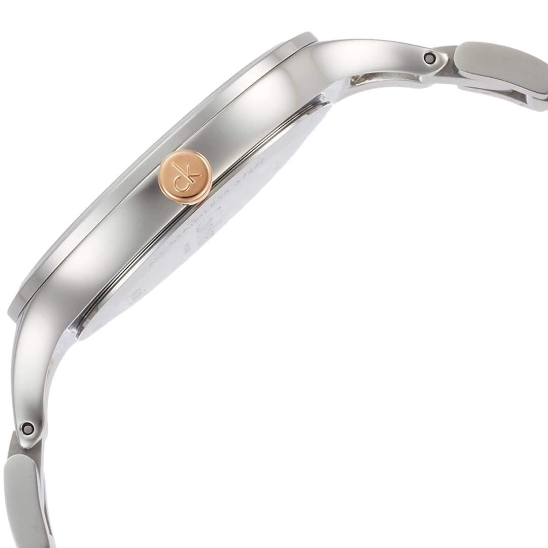 Calvin Klein Graphic Silver Dial Ladies Watch K7E23B46
