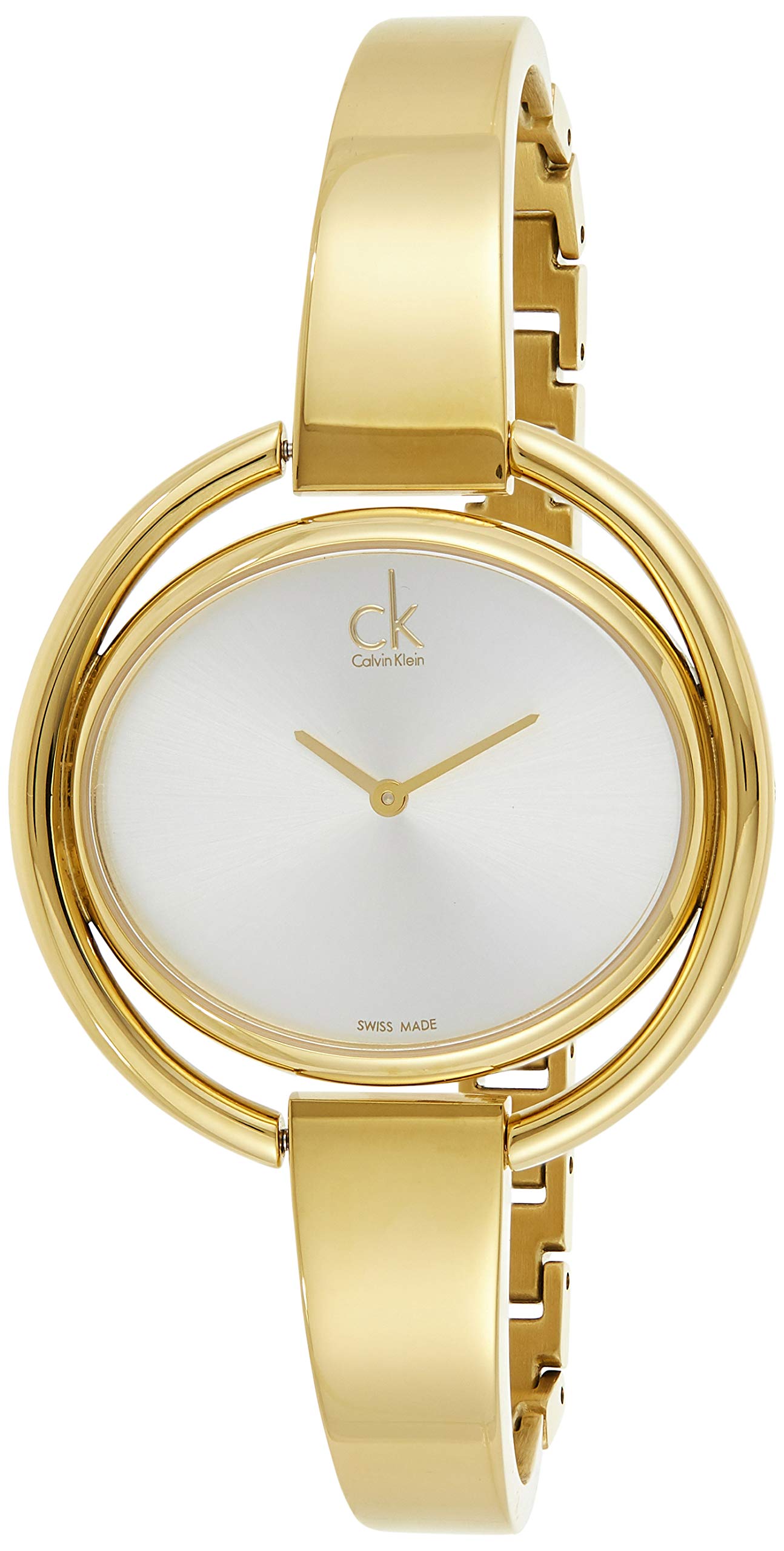 Calvin Klein Impetuous gold women's watch with silver dial and gold hands