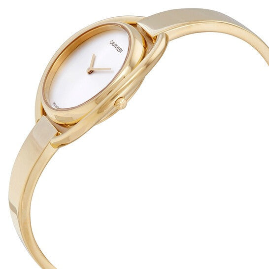 Calvin Klein Impetuous K4F2N516 gold watch worn on wrist