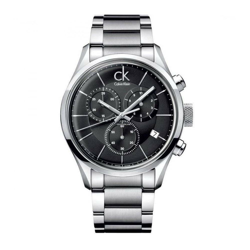 Calvin Klein Men's 45mm Silver Steel Bracelet & Case Mineral Watch K2G27143