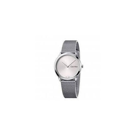 Calvin Klein K3M211Y6 minimal silver watch with mesh bracelet