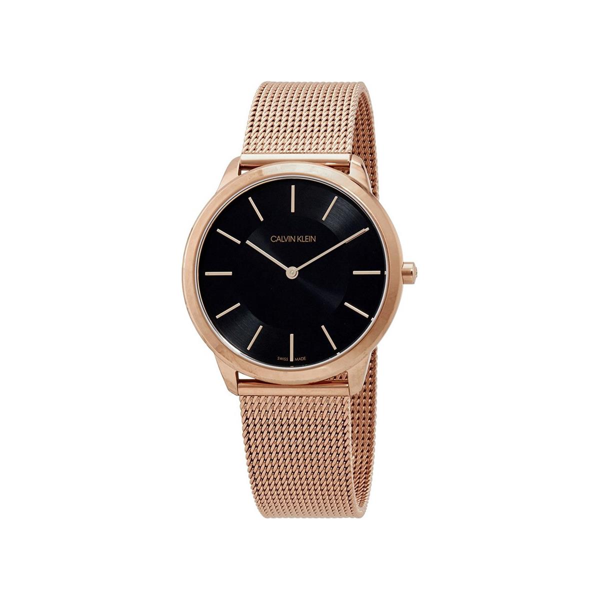 Calvin Klein Minimal Quartz Black Dial Ladies Watch K3M2262Y