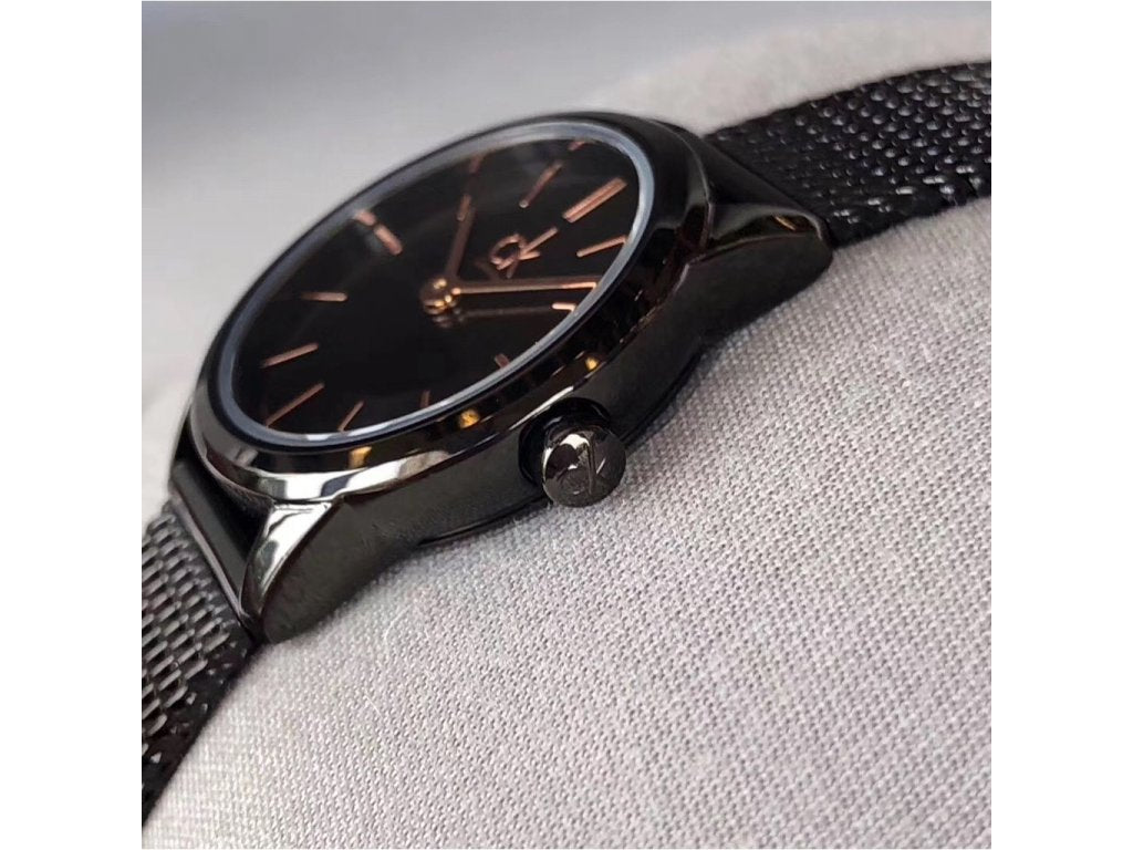 Calvin Klein Black Dial Stainless Steel Strap Ladies Watch K3M23421