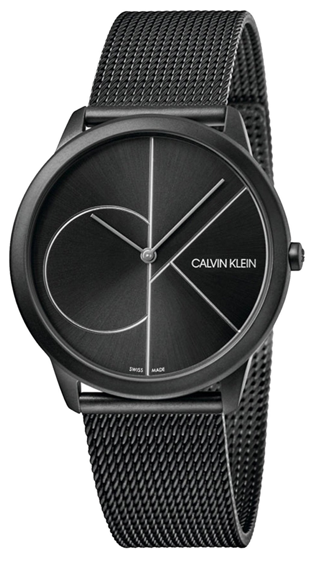 Calvin Klein Minimal Quartz Black Dial Milanese Stainless Steel Bracelet Mens Watch K3M5145X