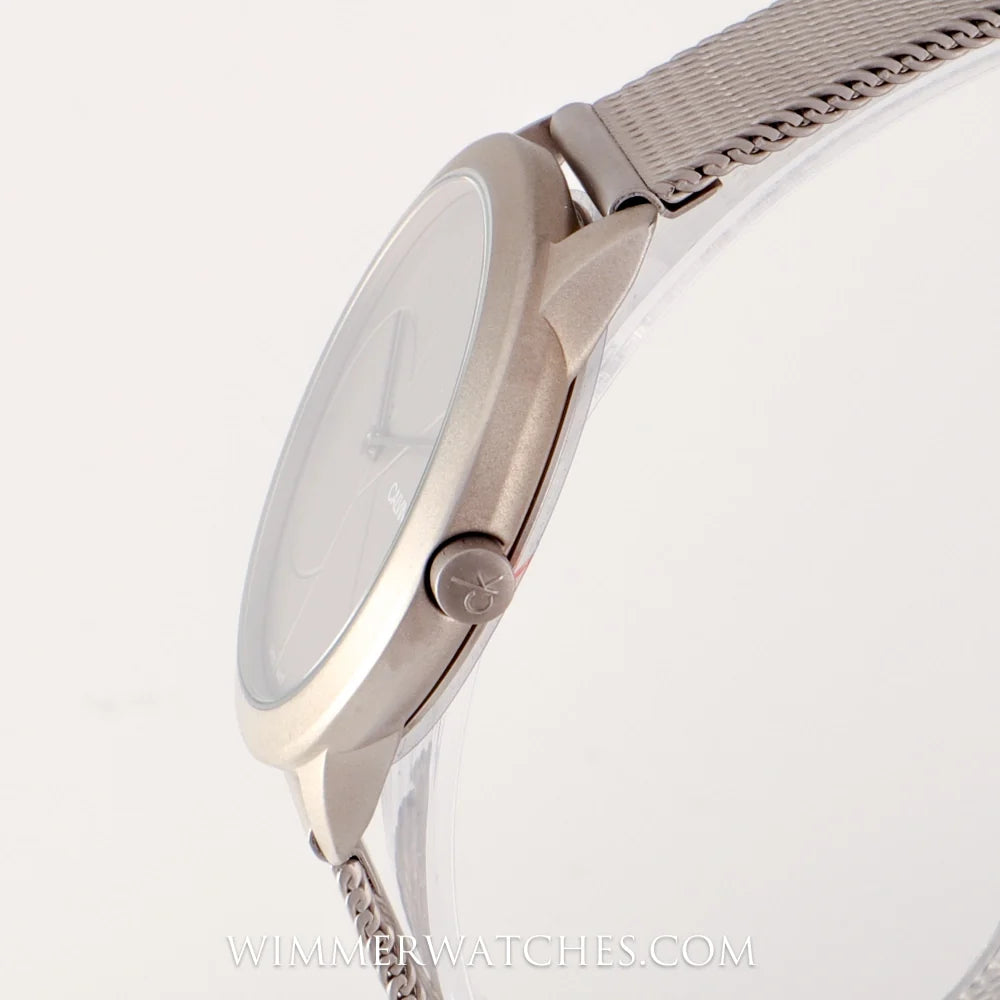 Calvin Klein Minimal Silver Mesh Men's Watch K3M527P4