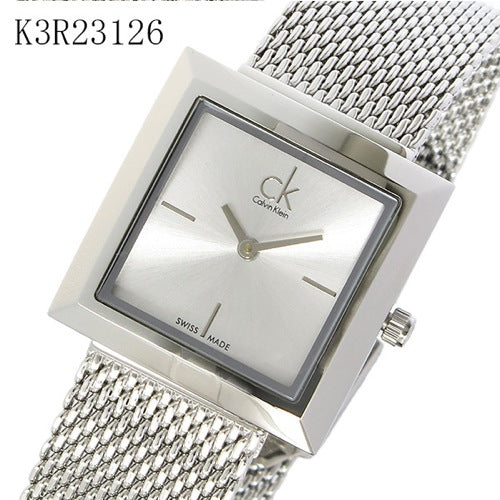 Calvin Klein Damenuhr White Dial Silver Women's Watch K3R23126