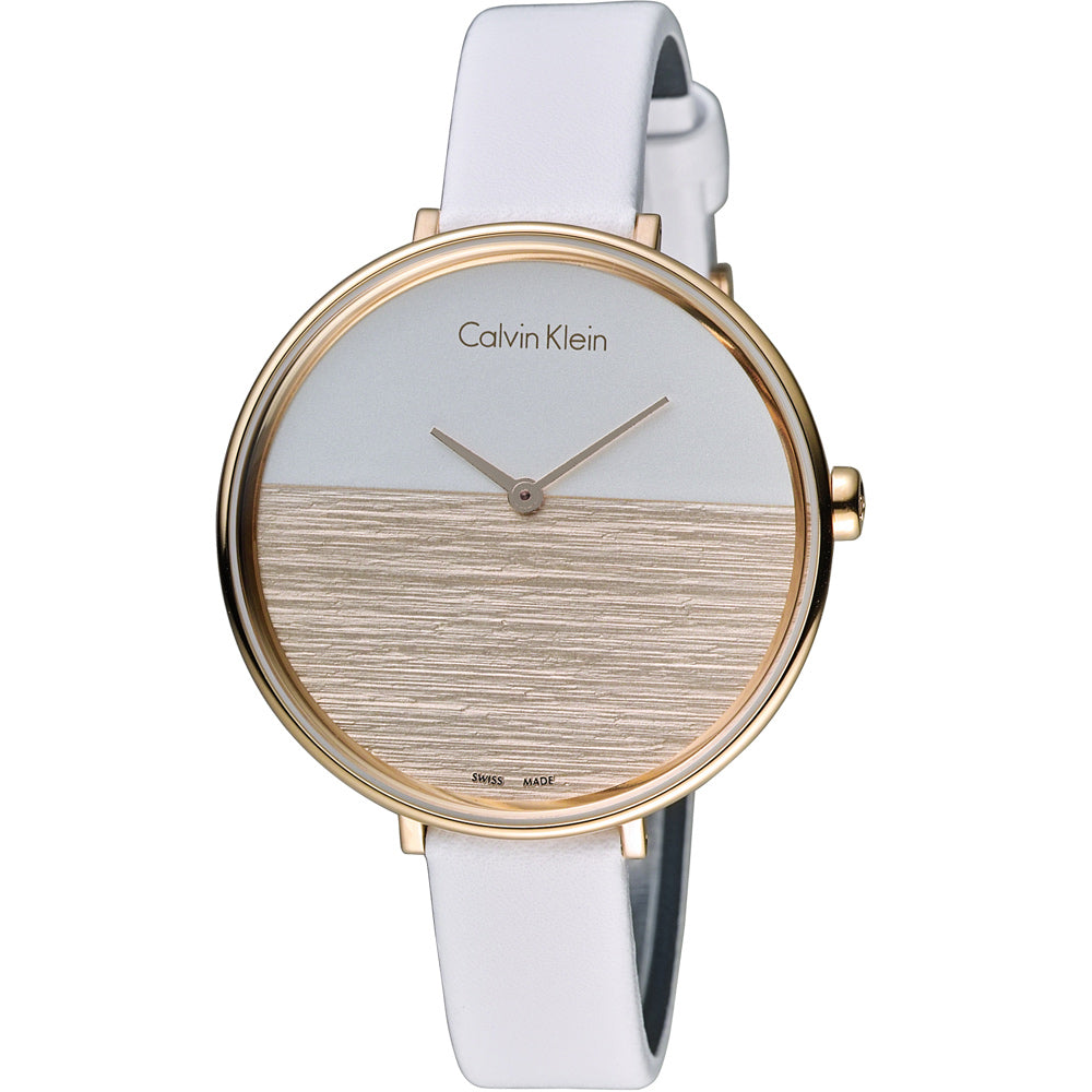 CALVIN KLEIN Leather White SWISS MADE Women's Watch K7A236LH