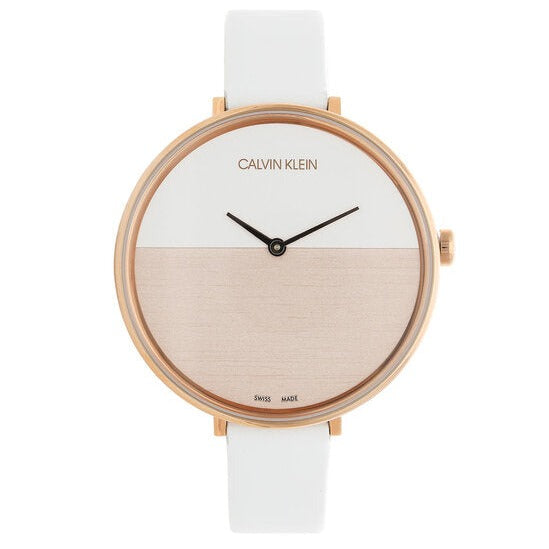 CALVIN KLEIN Leather White SWISS MADE Women's Watch K7A236LH