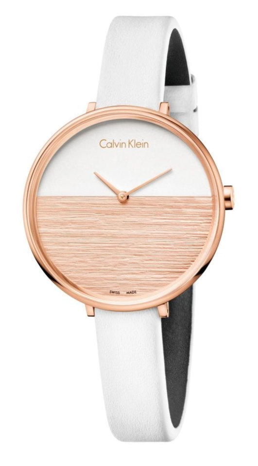 CALVIN KLEIN Leather White SWISS MADE Women's Watch K7A236LH