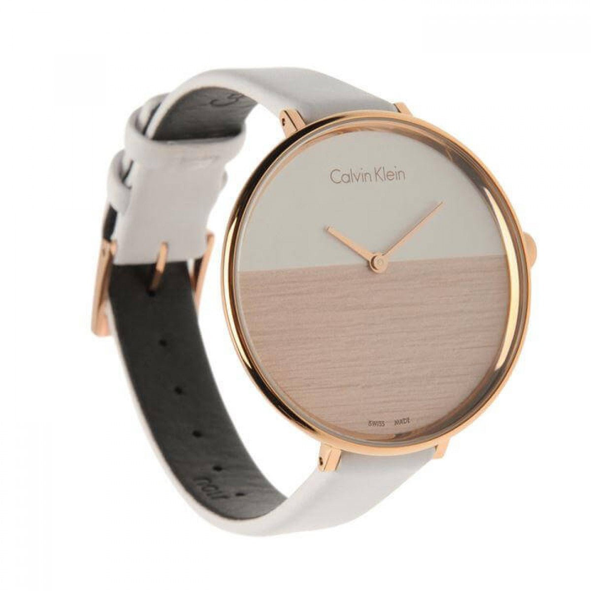 CALVIN KLEIN Leather White SWISS MADE Women's Watch K7A236LH