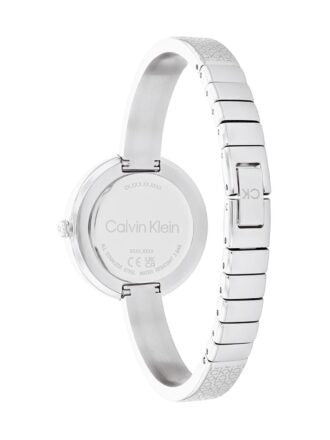 Calvin Klein White Dial Stainless Steel Silver Mesh Bracelet Women's Watch K8G23146