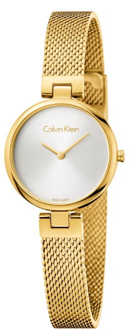 Calvin Klein White Dial Gold Ladies Watch K8G23526