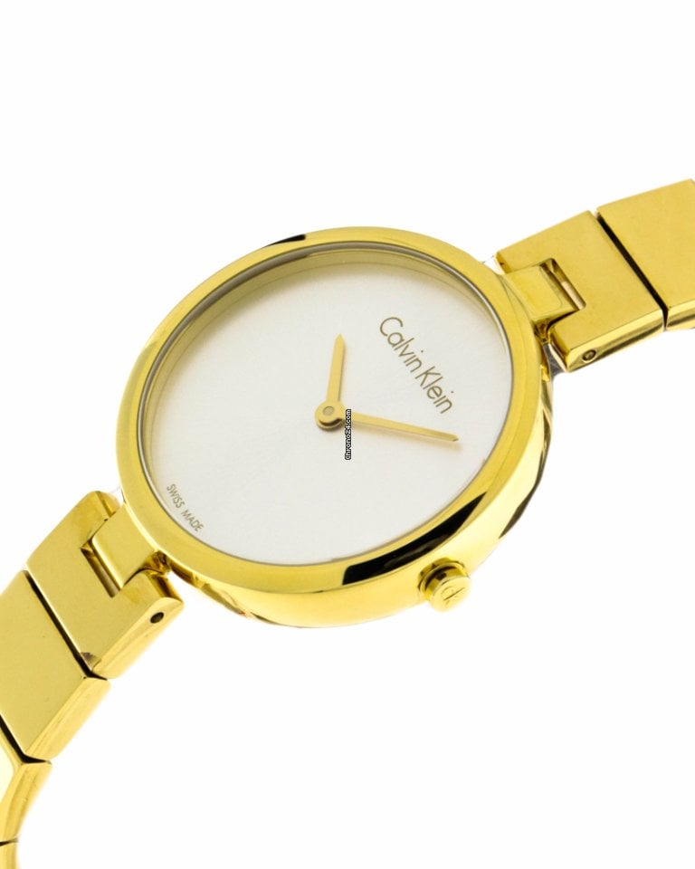 Calvin Klein Quartz Silver Dial Gold Women's Watch K8G23546