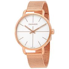 Calvin Klein White Dial Women's Mesh Watch K8M21626