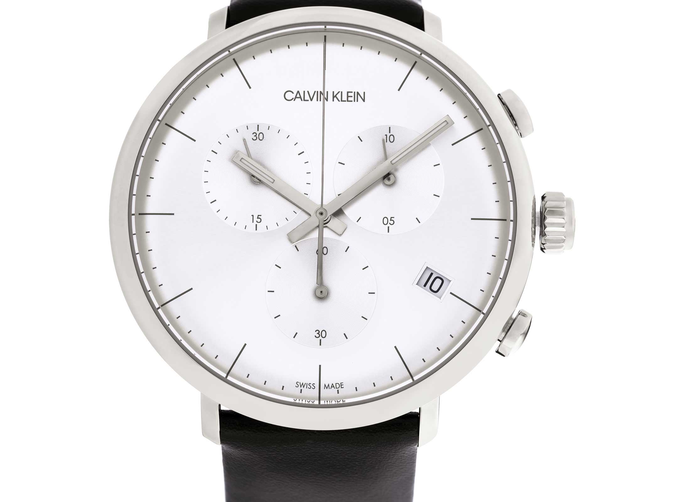 Calvin Klein High Noon K8M271C6 quartz chronograph with white dial