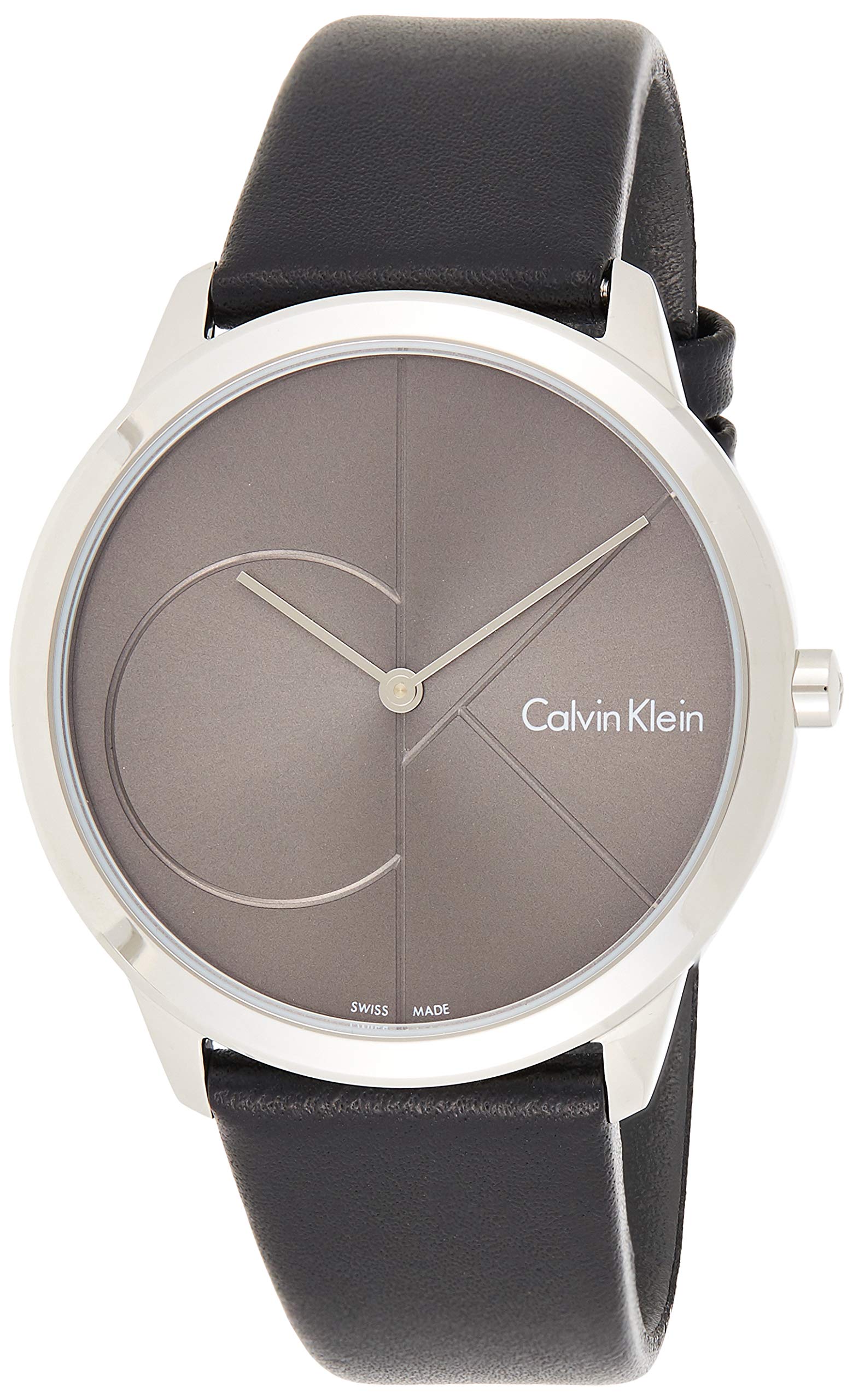 Calvin Klein Minimal Men's Black Leather Watch K3M211C3