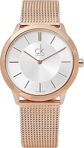 Calvin Klein Minimal K3M22626 rose gold ladies watch with silvered dial and index markers