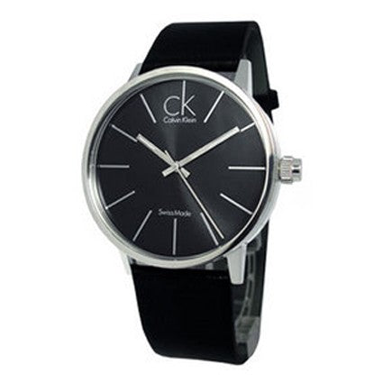Calvin Klein Post Minimal watch angle side view with stainless steel case