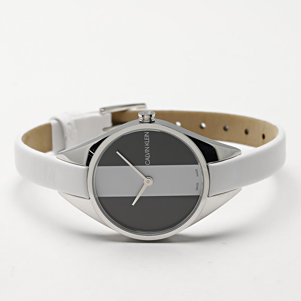 Calvin Klein Rebel Quartz Black and White Dial Ladies Watch K8P231L1