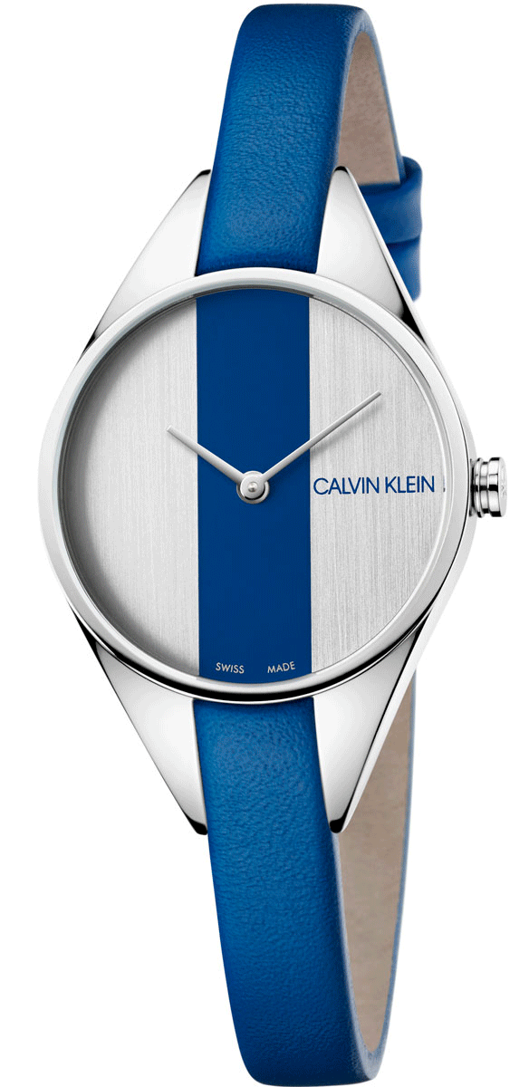 Calvin Klein Rebel 29mm White and Blue Women's Watch K8P231V6