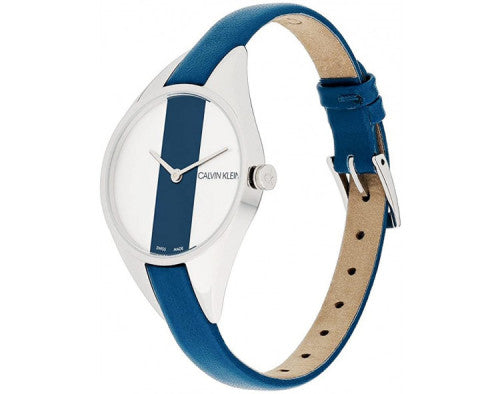 Calvin Klein Rebel 29mm White and Blue Women's Watch K8P231V6