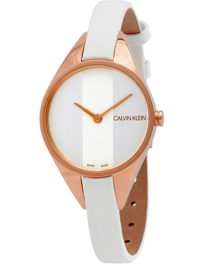 Calvin Klein Rise Quartz White Mother Of Pearl Dial Ladies Watch K8P236L6