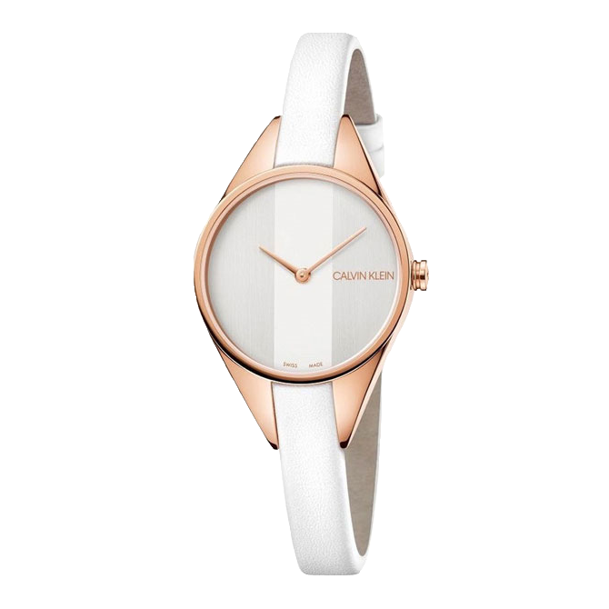 Calvin Klein Rise Quartz White Mother Of Pearl Dial Ladies Watch K8P236L6