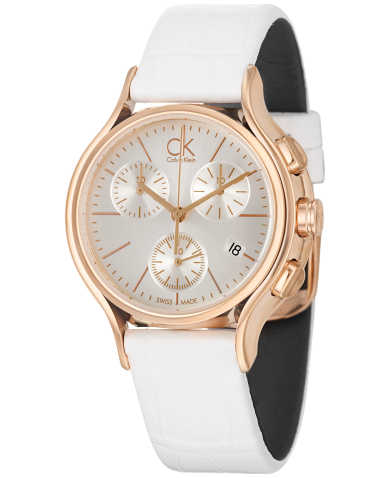 Calvin Klein Skirt Chronograph Quartz White Dial Ladies Watch K2U296L6