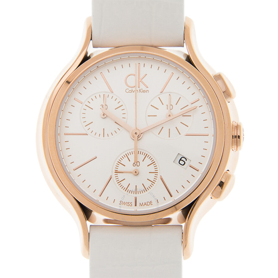 Calvin Klein Skirt Chronograph Quartz White Dial Ladies Watch K2U296L6